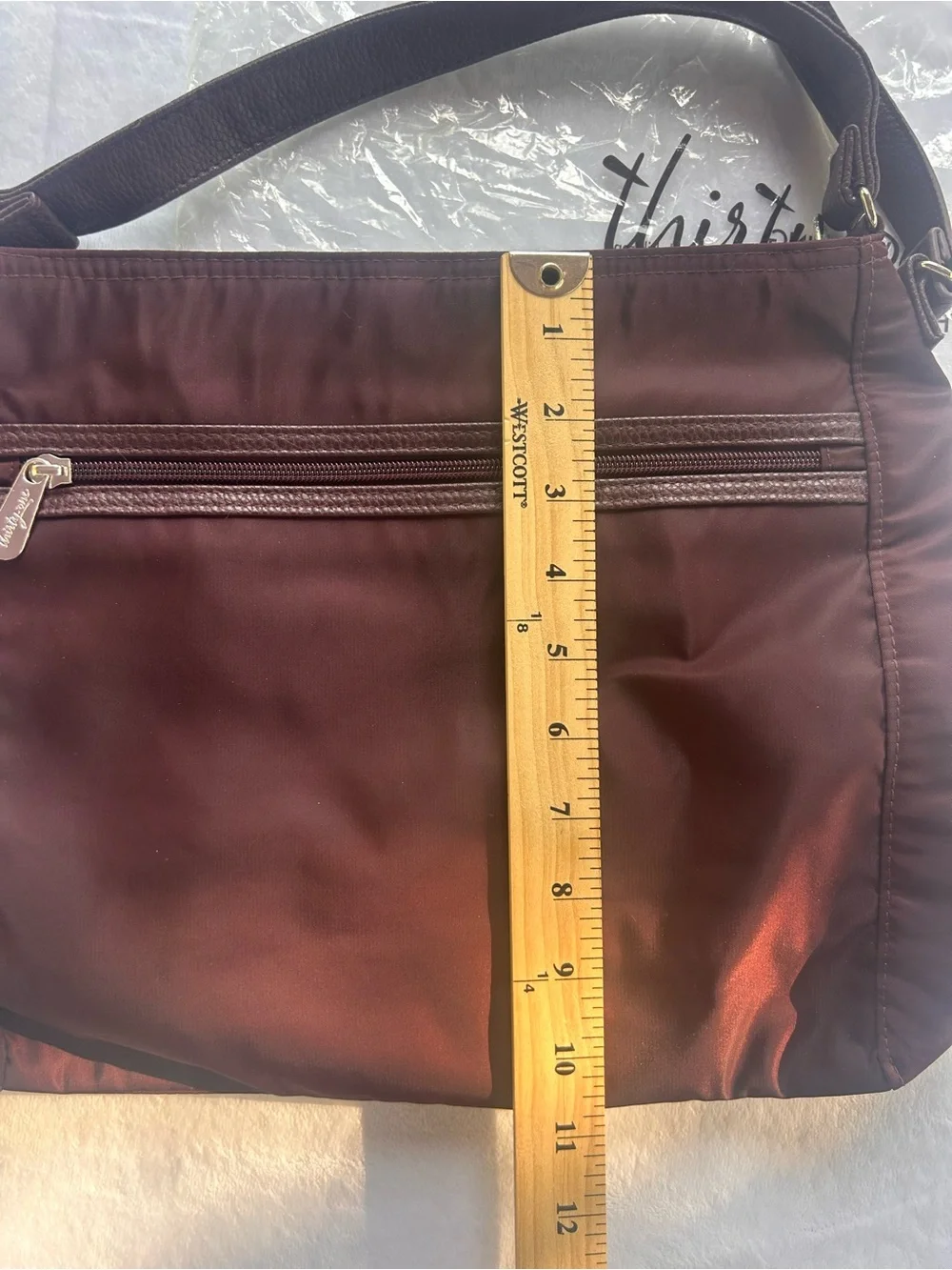 Thirty-One Everything Crossbody Bag Womens Burgundy Jewells & Gems Multi